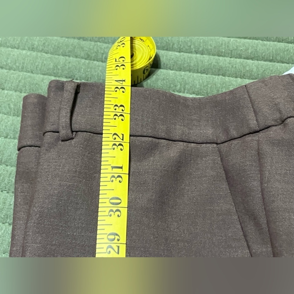 TALBOTS HAMPSHIRE STRAIGHT ANKLE PANT - CURVY FIT color Deepest Chocolate - Picture 6 of 10